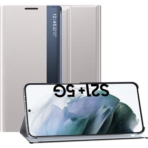 Samsung Galaxy S21 Plus 5G İçin İnce Flip Pu Deri Pencereli Standlı Kılıf (Yurt Dışından)