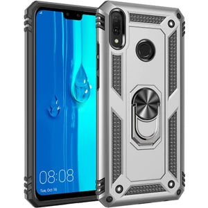 Huawei Y9 2019 İçin Çift Katmanlı Halkalı Standlı ShockProof Kılıf (Yurt Dışından)