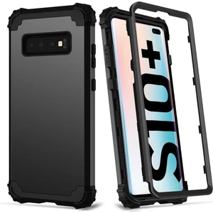 Samsung Galaxy S10 Plus İçin Pc Yumuşak Tpu Bumper 3'ü 1 Arada Koruma ShockProof Kılıf (Yurt Dışından)