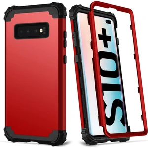 Samsung Galaxy S10 Plus İçin Pc Yumuşak Tpu Bumper 3'ü 1 Arada Koruma ShockProof Kılıf (Yurt Dışından)
