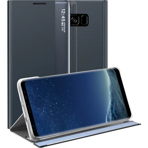 Samsung Galaxy S8 Plus İçin İnce Flip Pu Deri Pencereli Standlı Kılıf (Yurt Dışından)