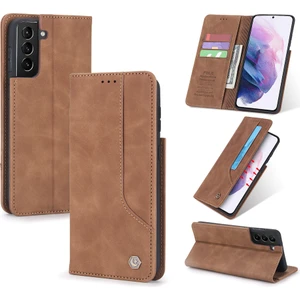 Samsung Galaxy S21 Ultra 5G İçin Retro Deri Manyetik ShockProof Tpu Flip Standlı Kılıf (Yurt Dışından)
