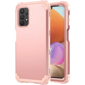 Samsung Galaxy A32 5G İçin Yumuşak Silikon Pc Bumper 3'ü 1 Arada ShockProof Korumalı Kılıf (Yurt Dışından)