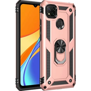 Xiaomi Redmi 9c İçin Çift Katmanlı Halkalı Standlı Kılıf (Yurt Dışından)