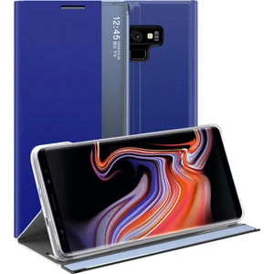 Samsung Galaxy Note 9 İçin İnce Flip Pu Deri Pencereli Standlı Kılıf (Yurt Dışından)