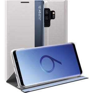 Samsung Galaxy S9 Plus İçin İnce Flip Pu Deri Pencereli Standlı Kılıf (Yurt Dışından)