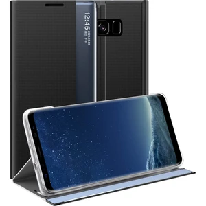 Samsung Galaxy S8 İçin İnce Flip Pu Deri Pencereli Standlı Kılıf (Yurt Dışından)