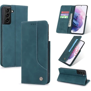 Samsung Galaxy S21 Plus 5G İçin Retro Deri Manyetik ShockProof Tpu Flip Standlı Kılıf (Yurt Dışından)