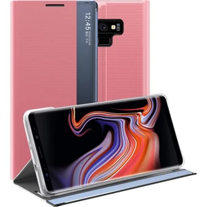 Samsung Galaxy Note 9 İçin İnce Flip Pu Deri Pencereli Standlı Kılıf (Yurt Dışından)