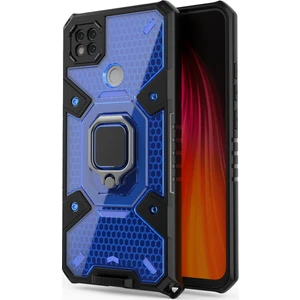 Xiaomi Redmi 9c İçin Şeffaf Pc Tpu Bumper Antishock Korumalı Halkalı Standlı Kılıf (Yurt Dışından)