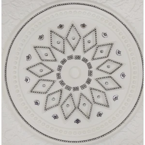 Yeditepe Osmanlı Taşlı Versace Desenli Stropiyer Tavan Göbeği - 40 cm - Siyah