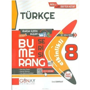 Günay Yayınları 8.Sınıf Bumerang Türkçe Etkinlikli