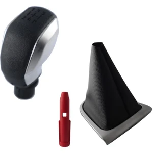 Clio 4 Gri Spor Vites Topuzu ve Gri Çerçece Vites Körüğü Takım