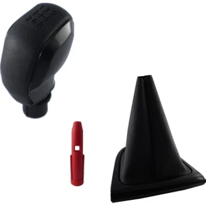 Clio 4 Siyah Spor Vites Topuzu ve Siyah Çerçeve Vites Körüğü