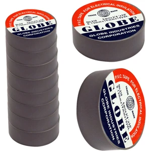 Izole Elektrik Bandı 10'lu Paket - Gri - Globe Plastik Izole Elektrik Bandı - Gri