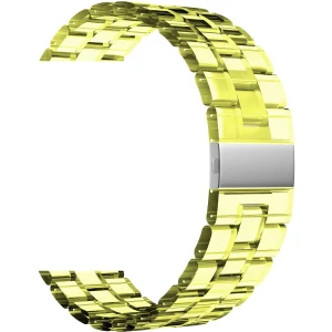 Huawei Watch Gt 2 42 mm Uyumlu Kordon Renkli Şeffaf Kayış Plastik Kordon