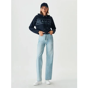 KadınKapüşonlu Lacivert Sweatshırt