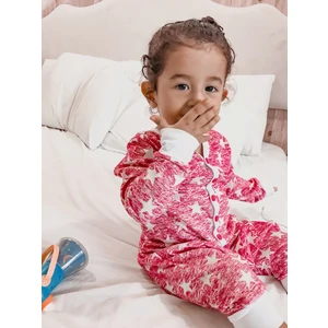 Gökçecik Tekstil Oversize Bebek Fuşya Yıldızlı Uyku Tulumu Salaş Pijama - Kidsabu
