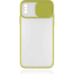 Mobaxaksesuar Apple iPhone x Kılıf Kamera Kapatmalı Lensi Case
