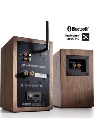 Audioengine Hd4 Apt-X Hd Destekli Bluetooth Hoparlör Ceviz Ağacı