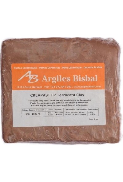 Bisbal Argiles Bisbal Creapast Fp Terracotta Clay Model Kili 5 kg