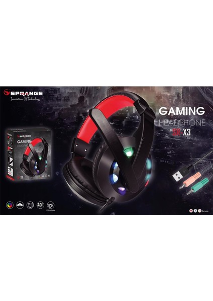 Sr-X1 Gaming Oyuncu Mikrofonlu Kulaklık