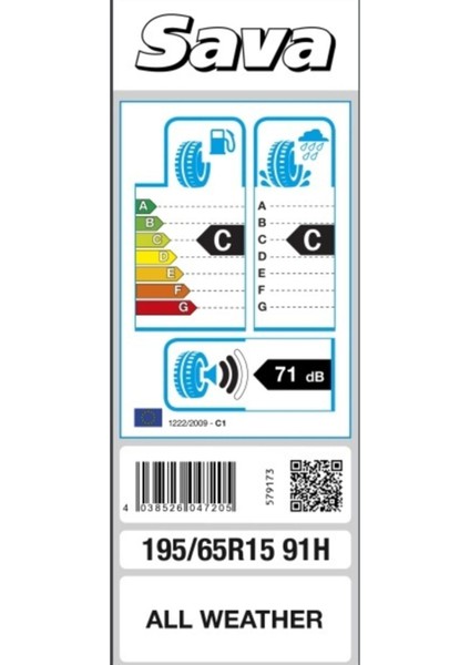 195/65 R15 91H All Weather Oto 4 Mevsim Lastiği ( Üretim Yılı: 2023 ) fiyatları