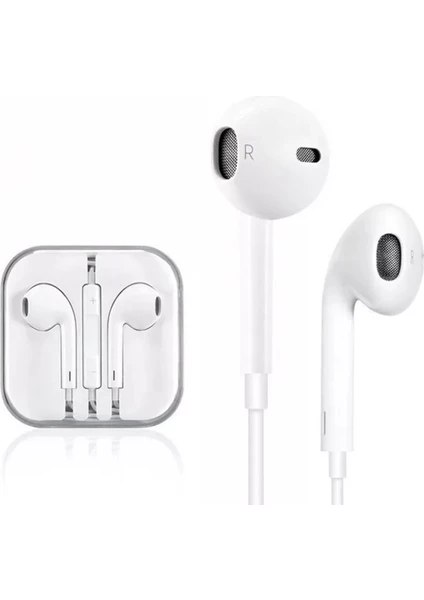 Apple ve Android Uyumlu 3.5mm Super Bass Mikrofonlu Kablolu Kulak Içi Stereo Kulaklık