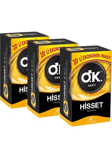 Prezervatif Hisset 20 Li X 3 Adet (60 Lı)