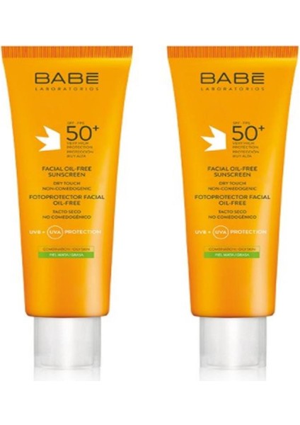 SPF50 Yüz Için Yağsız Güneş Kremi 2 x 50 ml