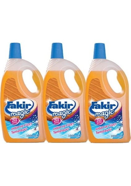 Magic 2'si 1 Arada Ahşap ve Yüzey Temizleyici 3 x 1 lt