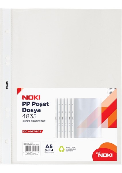 Şeffaf Poşet Dosya A5 100'LÜ Paket