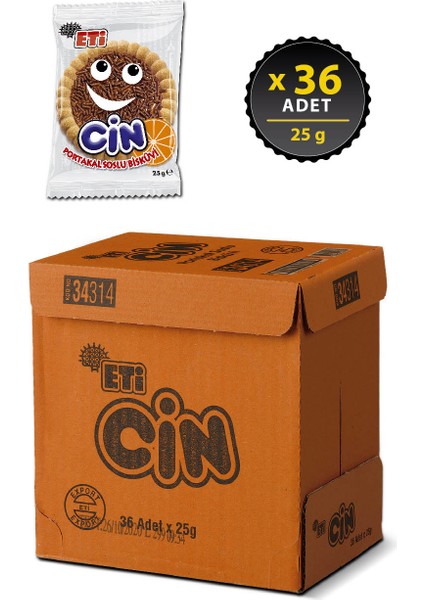 Cin Portakallı 25 g x 36 Adet