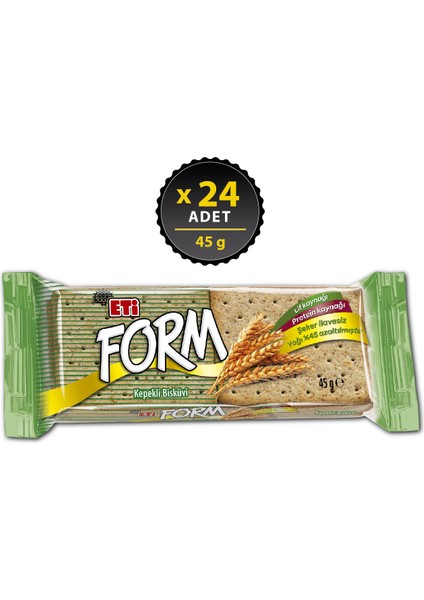 Form Kepekli Bisküvi 45 g x 24 Adet