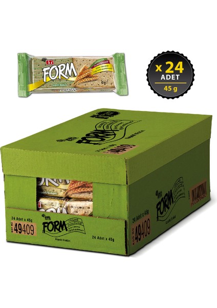 Form Kepekli Bisküvi 45 g x 24 Adet