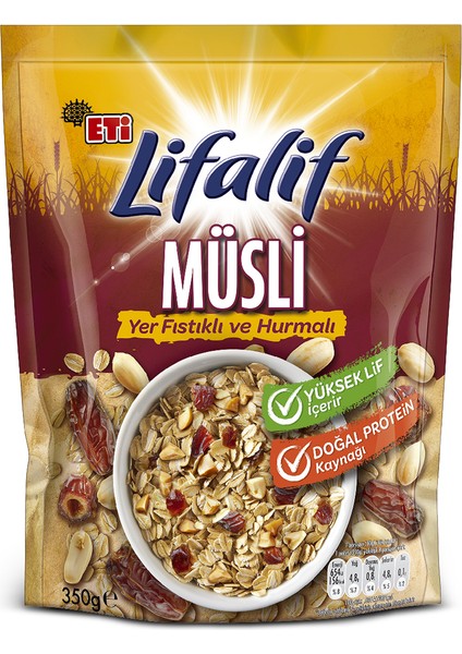 Lifalif Yer Fıstıklı ve Hurmalı Müsli 350 g