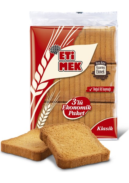 Etimek Klasik Kızarmış Ekmek 3 x 143 g