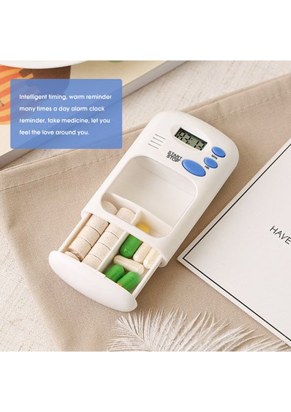 LCD Dijital Elektrikli Alarm ile Taşınabilir Mini Hap (Yurt Dışından)