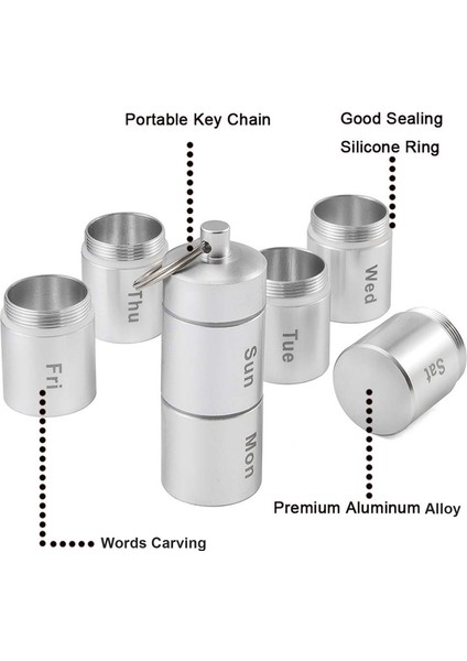 Haftalık Hap Düzenleyici - Gümüş (Yurt Dışından) fiyatları