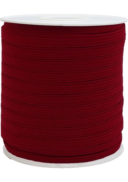 8 mm Bordo Yassı Lastik - 100 Metre