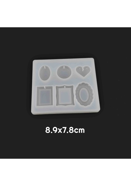 Reçine Epoksi Kalıbı - 6'li Kolye -Kod:971