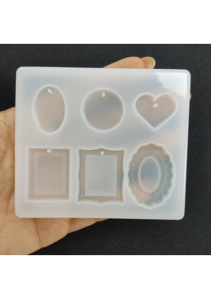 Reçine Epoksi Kalıbı - 6'li Kolye -Kod:971 modelleri