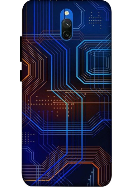 Xiaomi Redmi 8A Kılıf Baskılı Desenli Silikon Kılıf -7051
