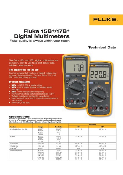 17B+ Ac Dc Multimetre