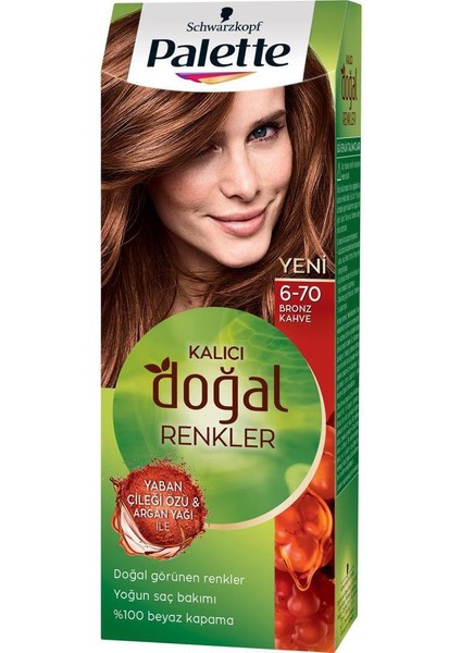 Schwarzkopf Palette Kalıcı Doğal Renkler 6-70 Bronz Kahve Saç Boyası