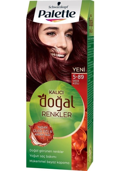 Schwarzkopf Palette Kalıcı Doğal Renkler 5-89 Gece Kızılı Saç Boyası