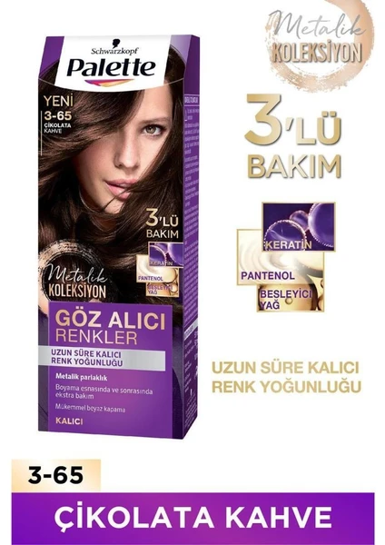 Schwarzkopf Palette Göz Alıcı Renkler 3-65 Çikolata Kahve Saç Boyası