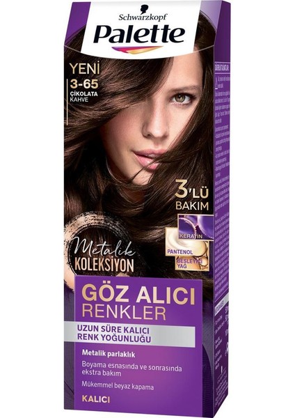 Schwarzkopf Palette Göz Alıcı Renkler 3-65 Çikolata Kahve Saç Boyası