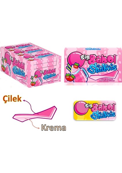 Big Babol Cüzdan Shaikes Çilekli Sakız 18 x 26 gr