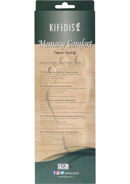 Kifidis 612 Kifidis Memory Comfort Taban Yastığı No : 42 modelleri